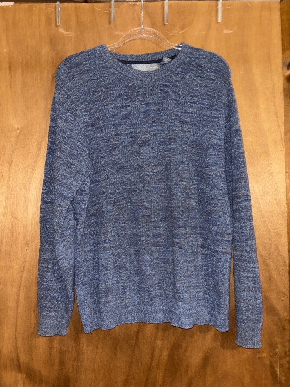Oscar de la Renta Men's Blue Heather Crewneck Sweater